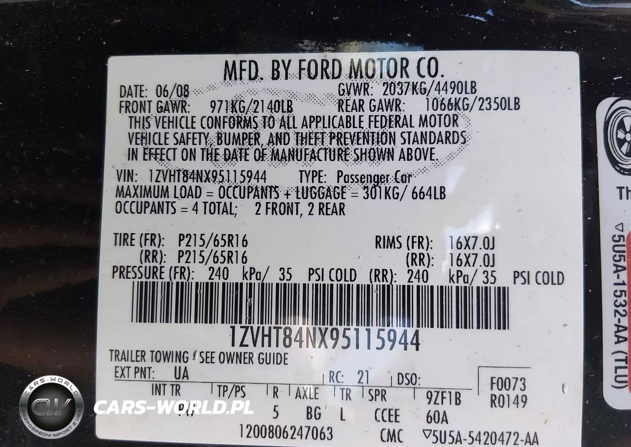 2009 Ford Mustang V6-V6 Premium VIN:1ZVHT84NX95115944 - 9