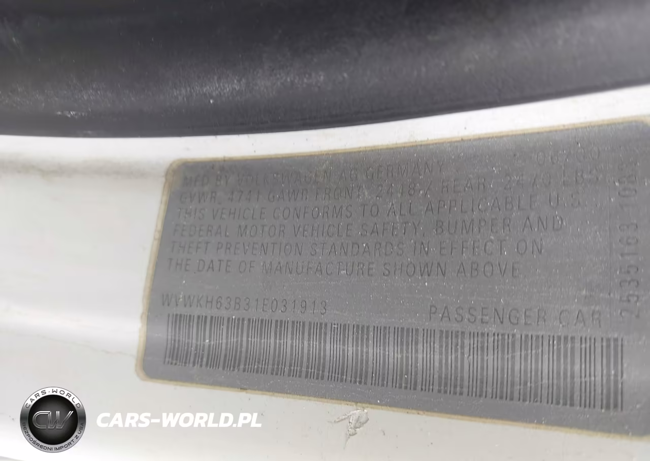 2001 Volkswagen Passat Gls V6 VIN:WVWKH63B31E031913 - 9