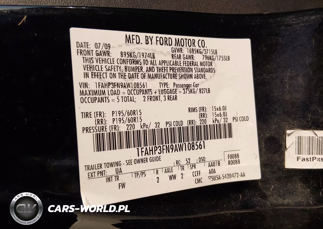 2010 Ford Focus Se VIN:1FAHP3FN9AW108561 - 9