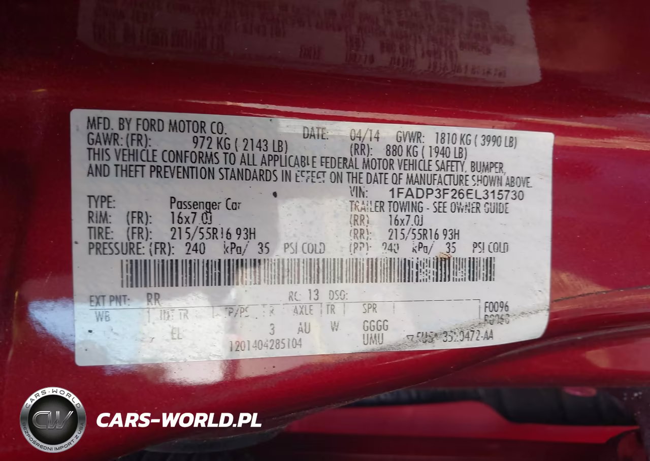 2014 Ford Focus Se VIN:1FADP3F26EL315730 - 9