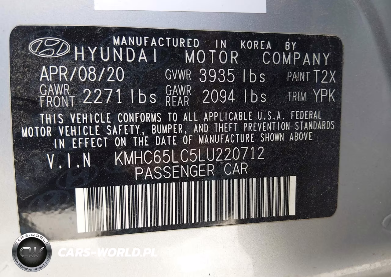 2020 Hyundai Ioniq Hybrid Blue VIN:KMHC65LC5LU220712 - 9