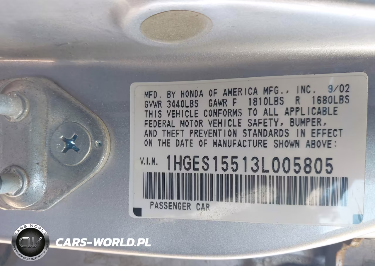 2003 Honda Civic Lx VIN:1HGES15513L005805 - 9
