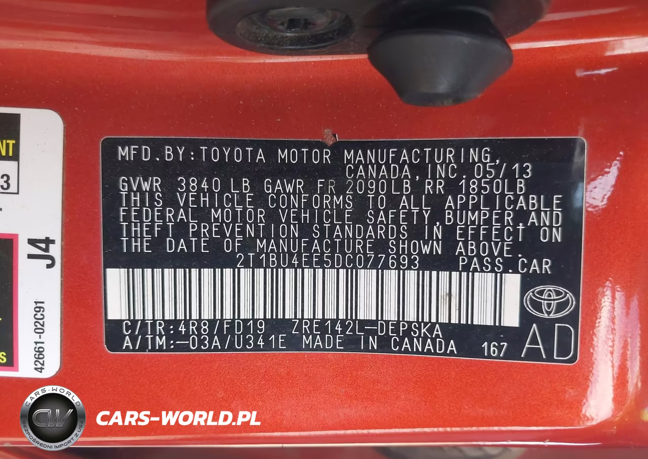 2013 Toyota Corolla S Special Edition VIN:2T1BU4EE5DC077693 - 9