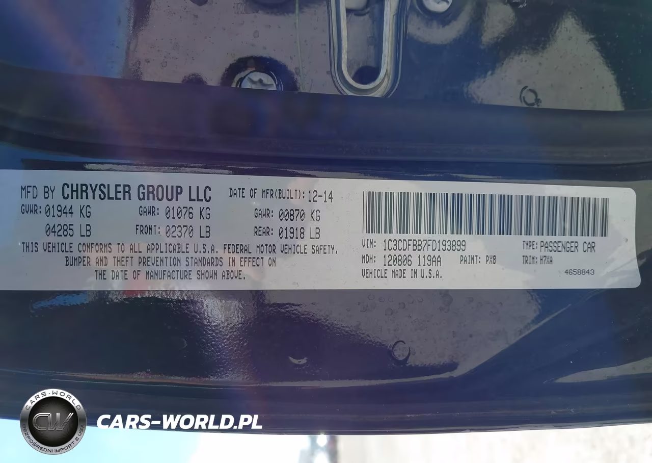 2015 Dodge Dart Sxt VIN:1C3CDFBB7FD193899 - 9