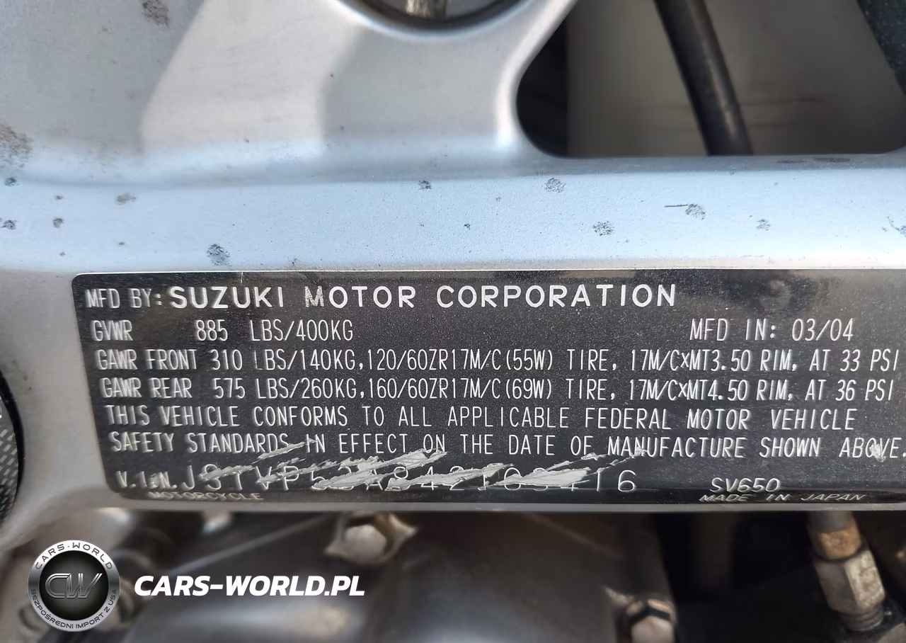 2004 Suzuki Sv650 VIN:JS1VP53A842103416 - 10