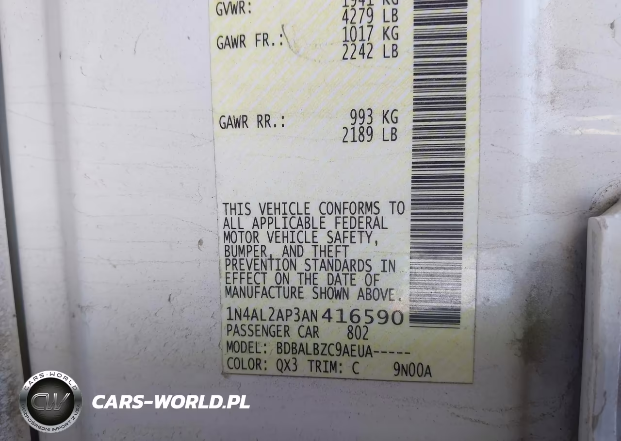 2010 Nissan Altima 2.5 S VIN:1N4AL2AP3AN416590 - 9