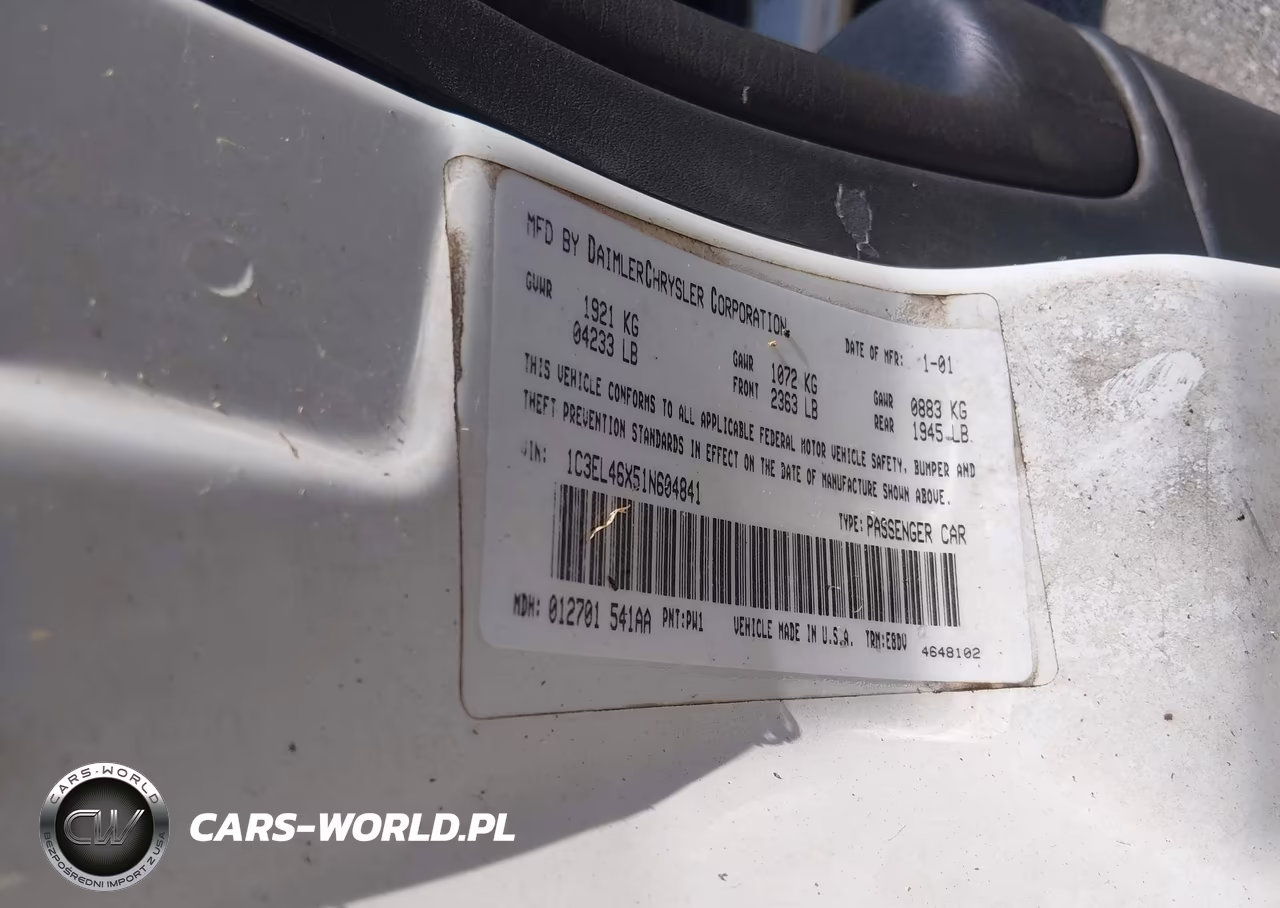 2001 Chrysler Sebring Lx VIN:1C3EL46X51N604841 - 9