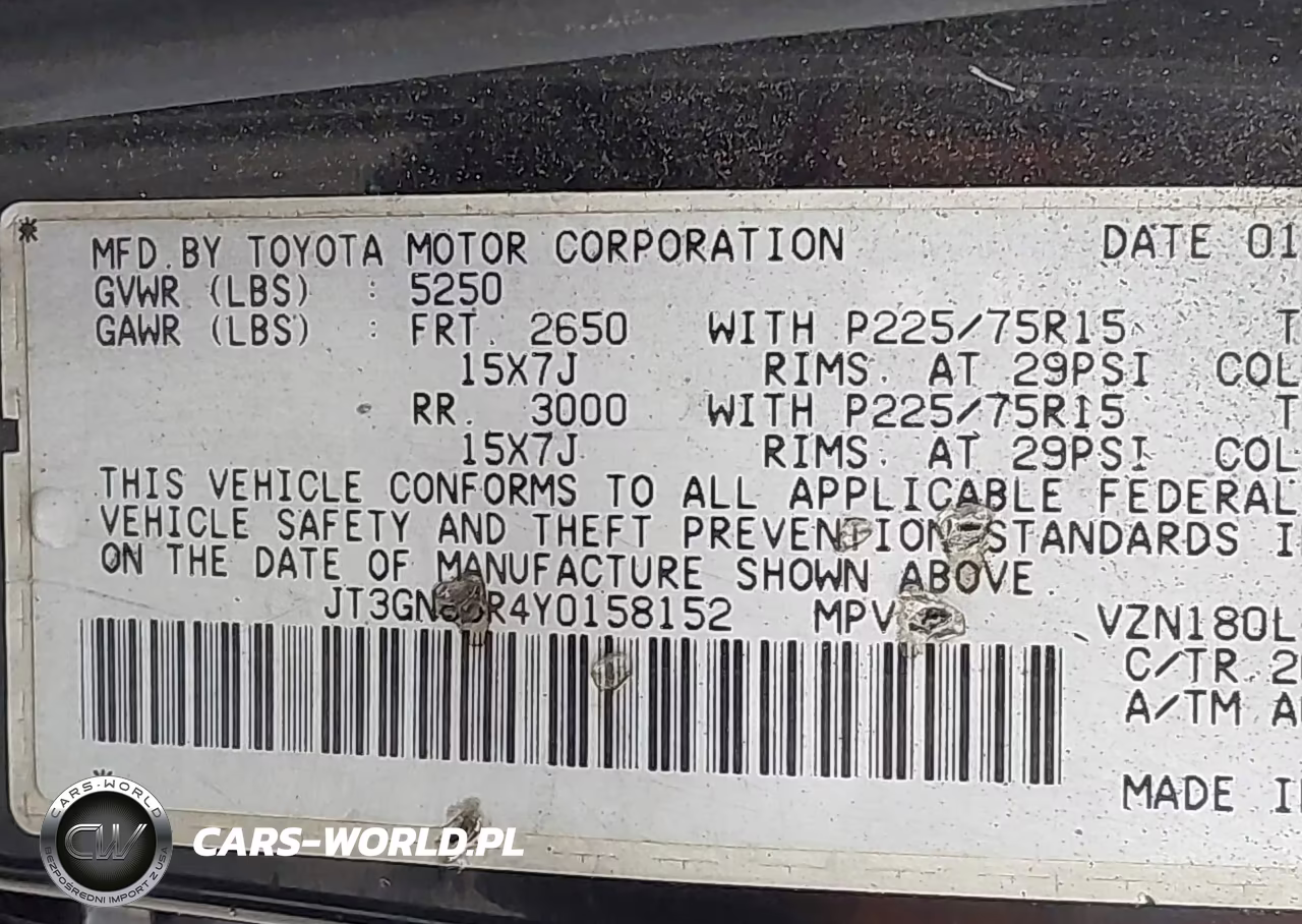 2000 Toyota 4Runner Sr5 V6 VIN:JT3GN86R4Y0158152 - 9
