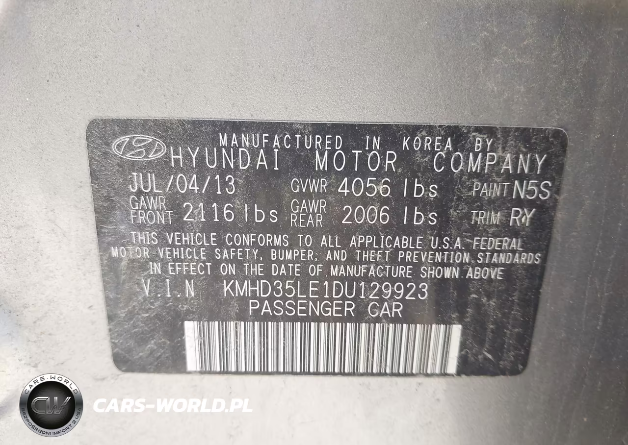 2013 Hyundai Elantra Gt VIN:KMHD35LE1DU129923 - 9