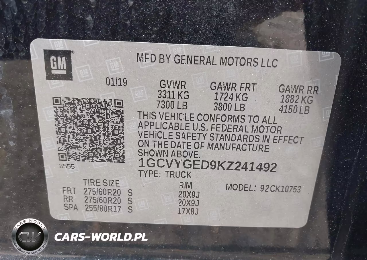 2019 Chevrolet Silverado 1500 Ltz VIN:1GCVYGED9KZ241492 - 9