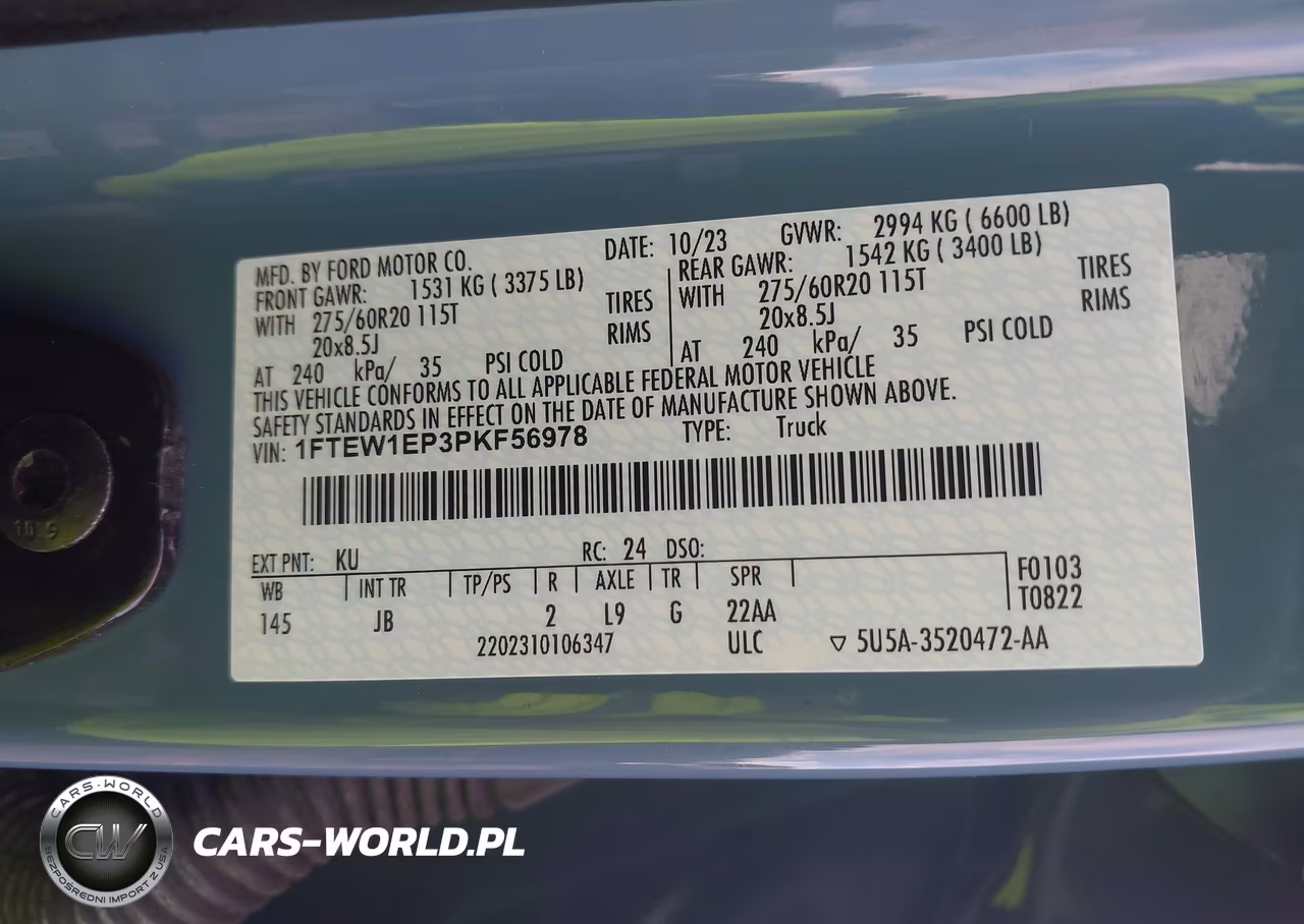 2023 Ford F-150 Xl VIN:1FTEW1EP3PKF56978 - 9