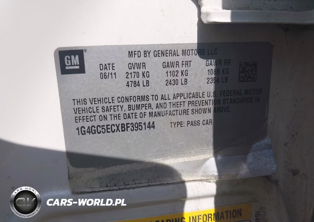 2011 Buick Lacrosse Cxl VIN:1G4GC5ECXBF395144 - 9