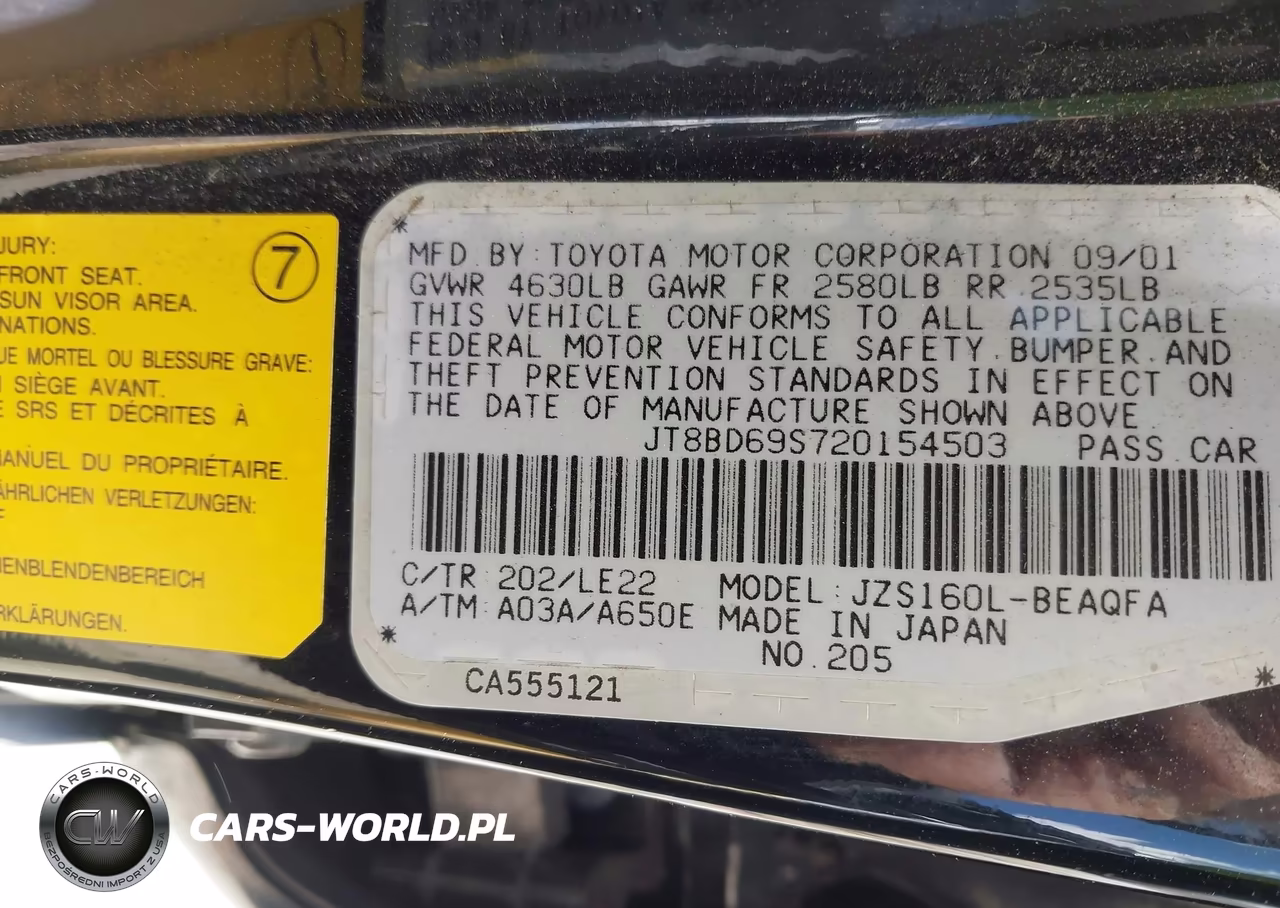 2002 Lexus Gs 300 VIN:JT8BD69S720154503 - 9