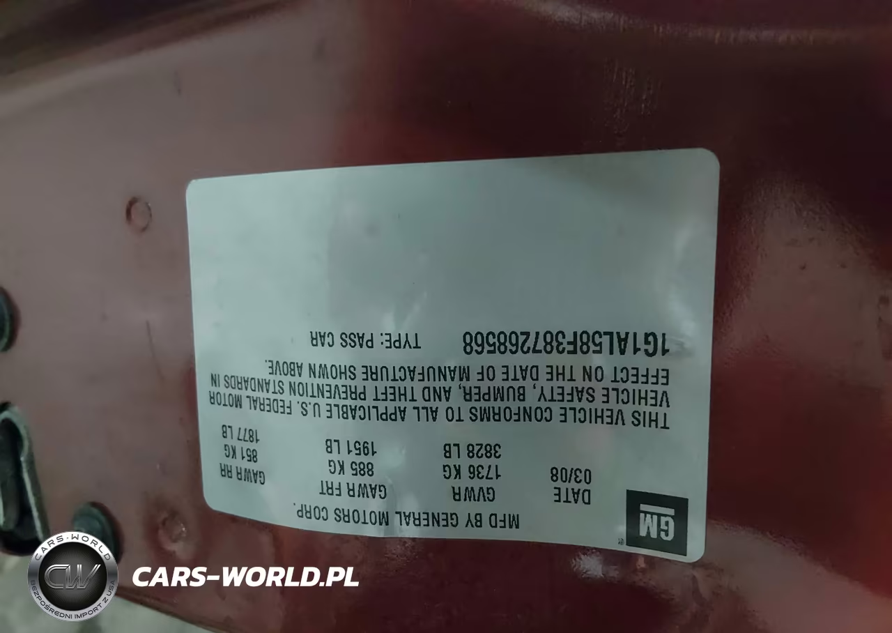2008 Chevrolet Cobalt Lt VIN:1G1AL58F387268568 - 9