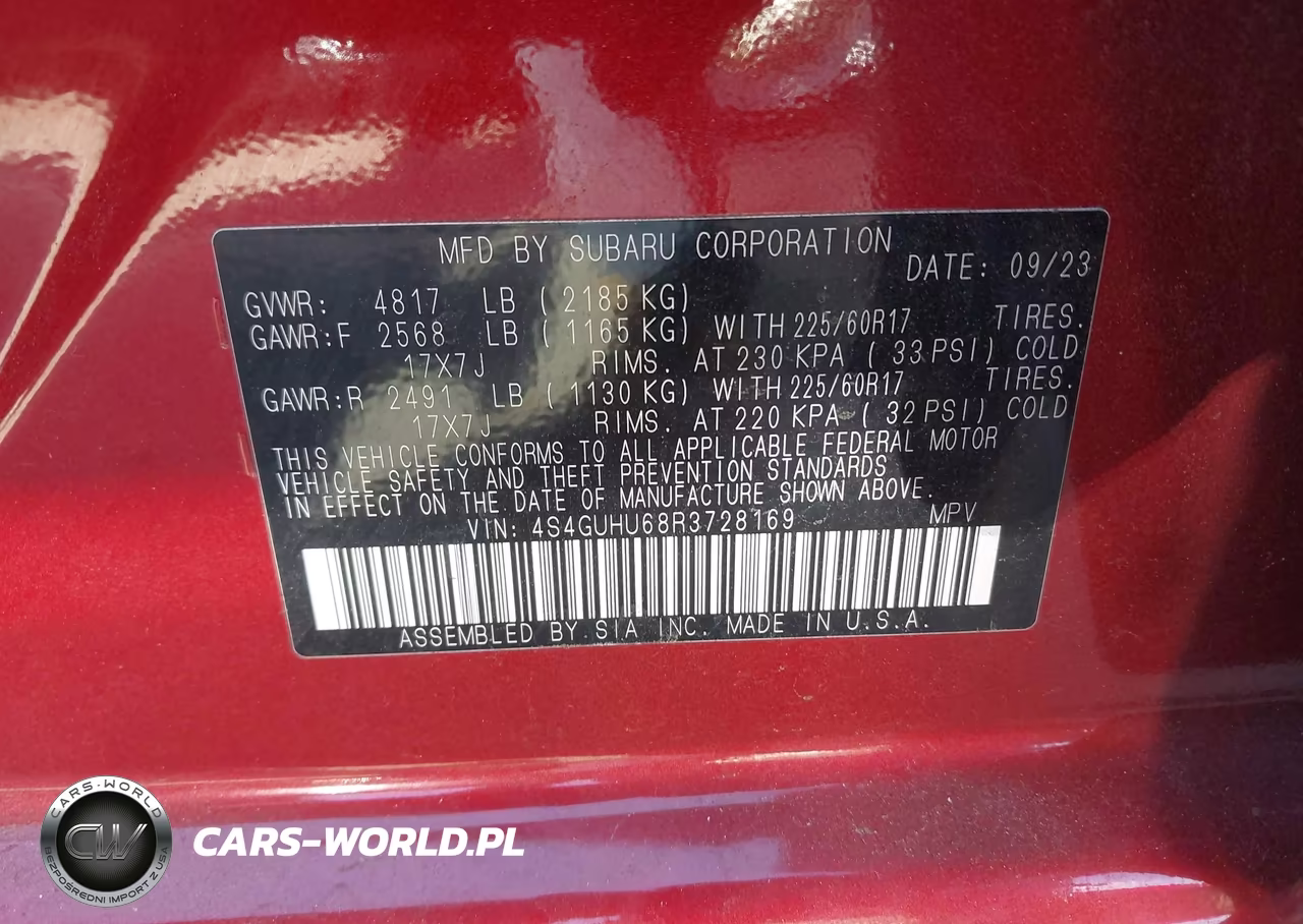 2024 Subaru Crosstrek Wilderness VIN:4S4GUHU68R3728169 - 9