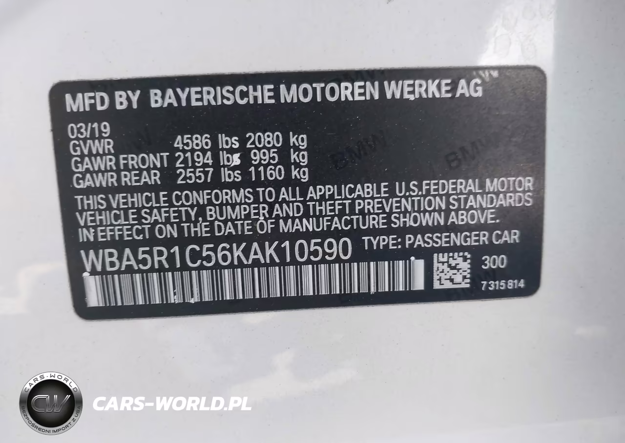 2019 BMW 330I VIN:WBA5R1C56KAK10590 - 9