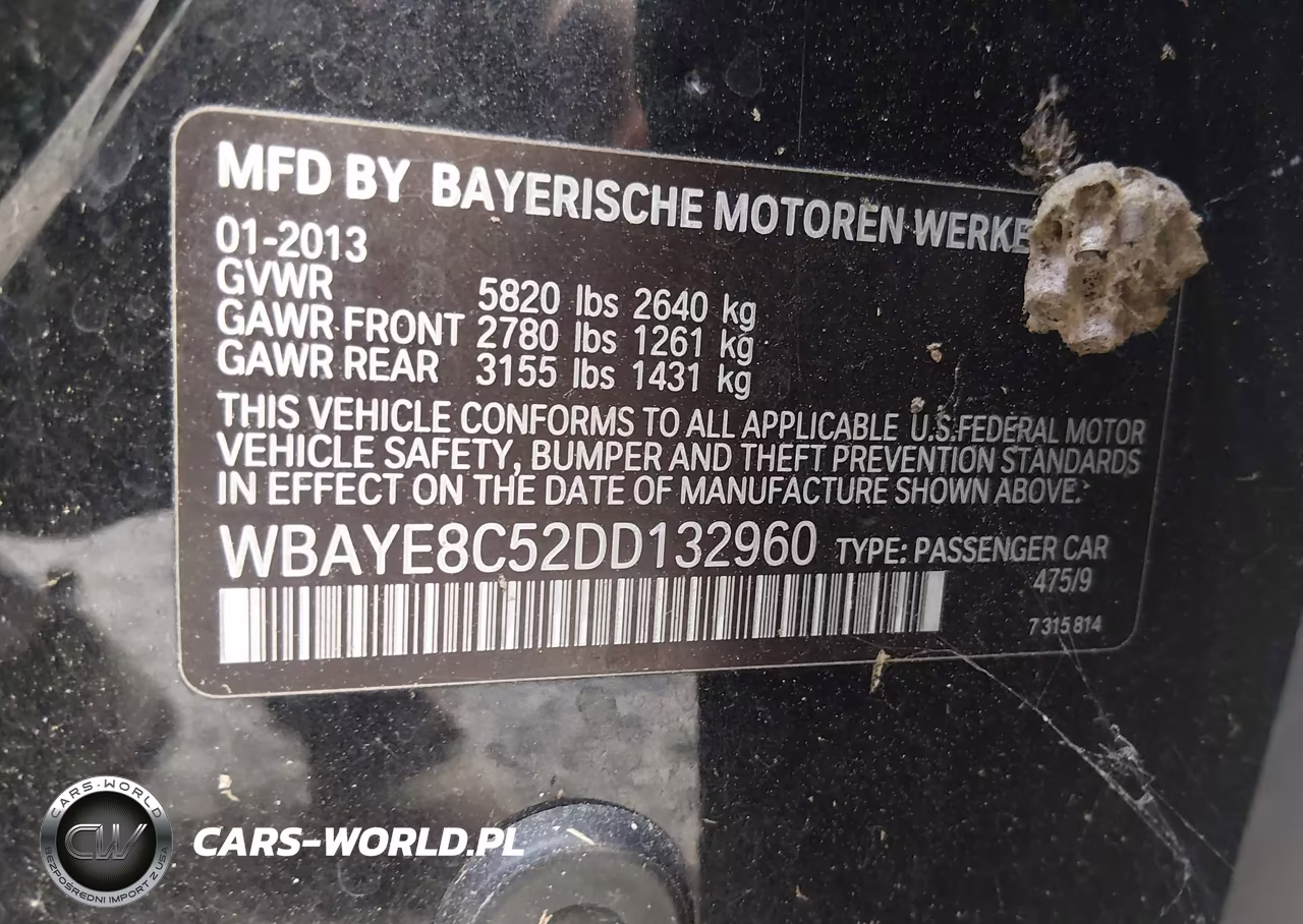 2013 BMW 750Li VIN:WBAYE8C52DD132960 - 9