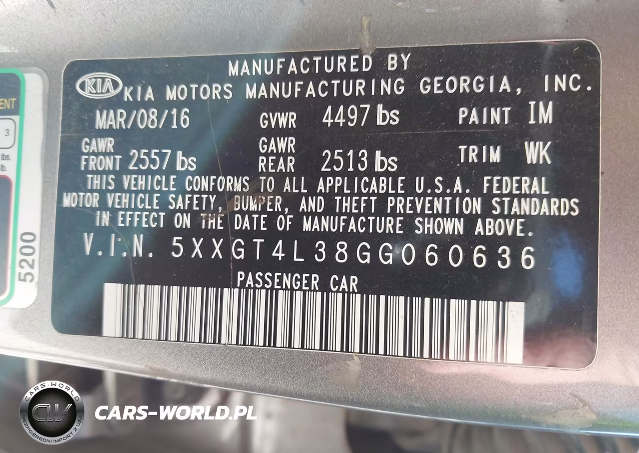 2016 Kia Optima Lx VIN:5XXGT4L38GG060636 - 9