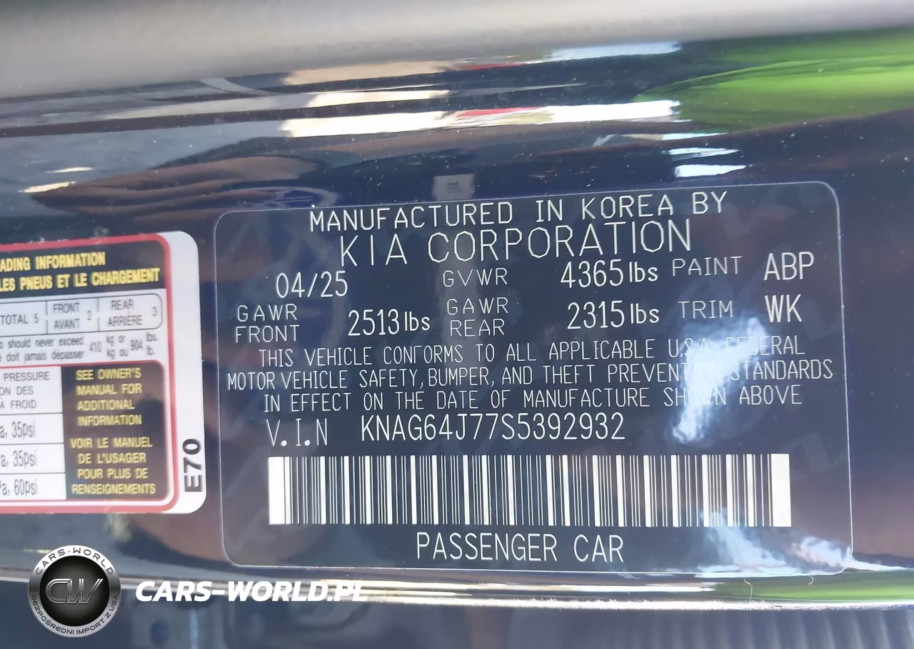 2025 Kia K5 Gt-Line VIN:KNAG64J77S5392932 - 9