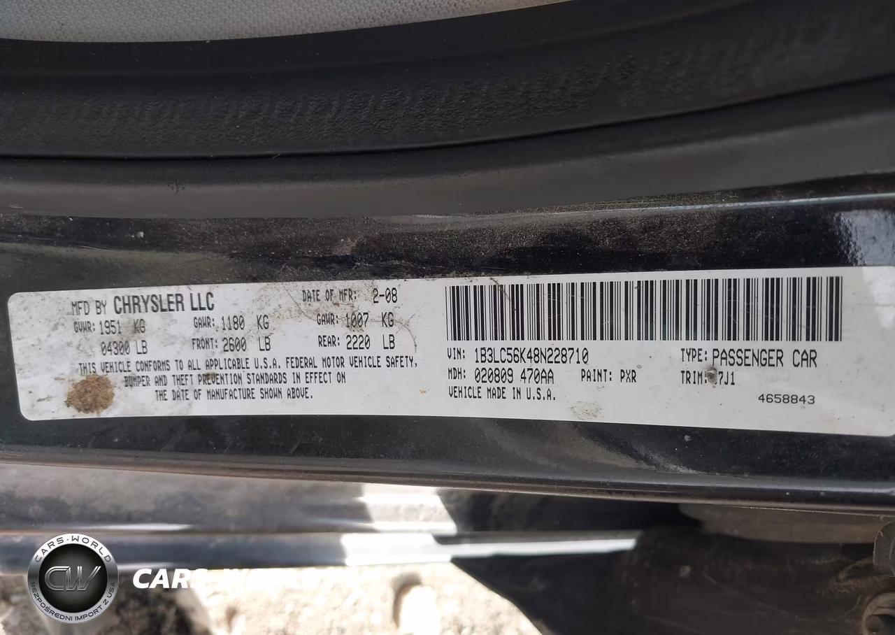2008 Dodge Avenger Sxt VIN:1B3LC56K48N228710 - 9