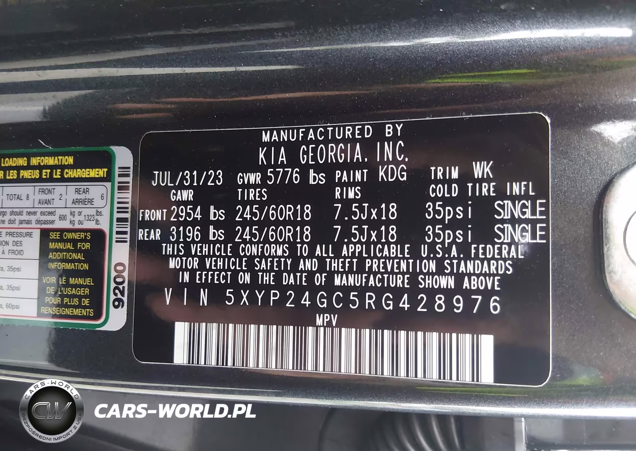 2024 Kia Telluride Lx VIN:5XYP24GC5RG428976 - 9
