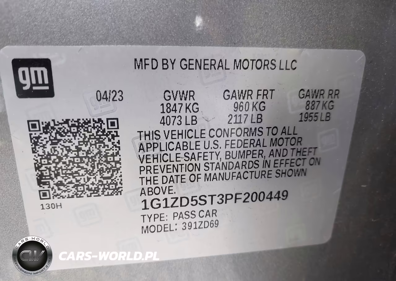 2023 Chevrolet Malibu Fwd 1Lt VIN:1G1ZD5ST3PF200449 - 9