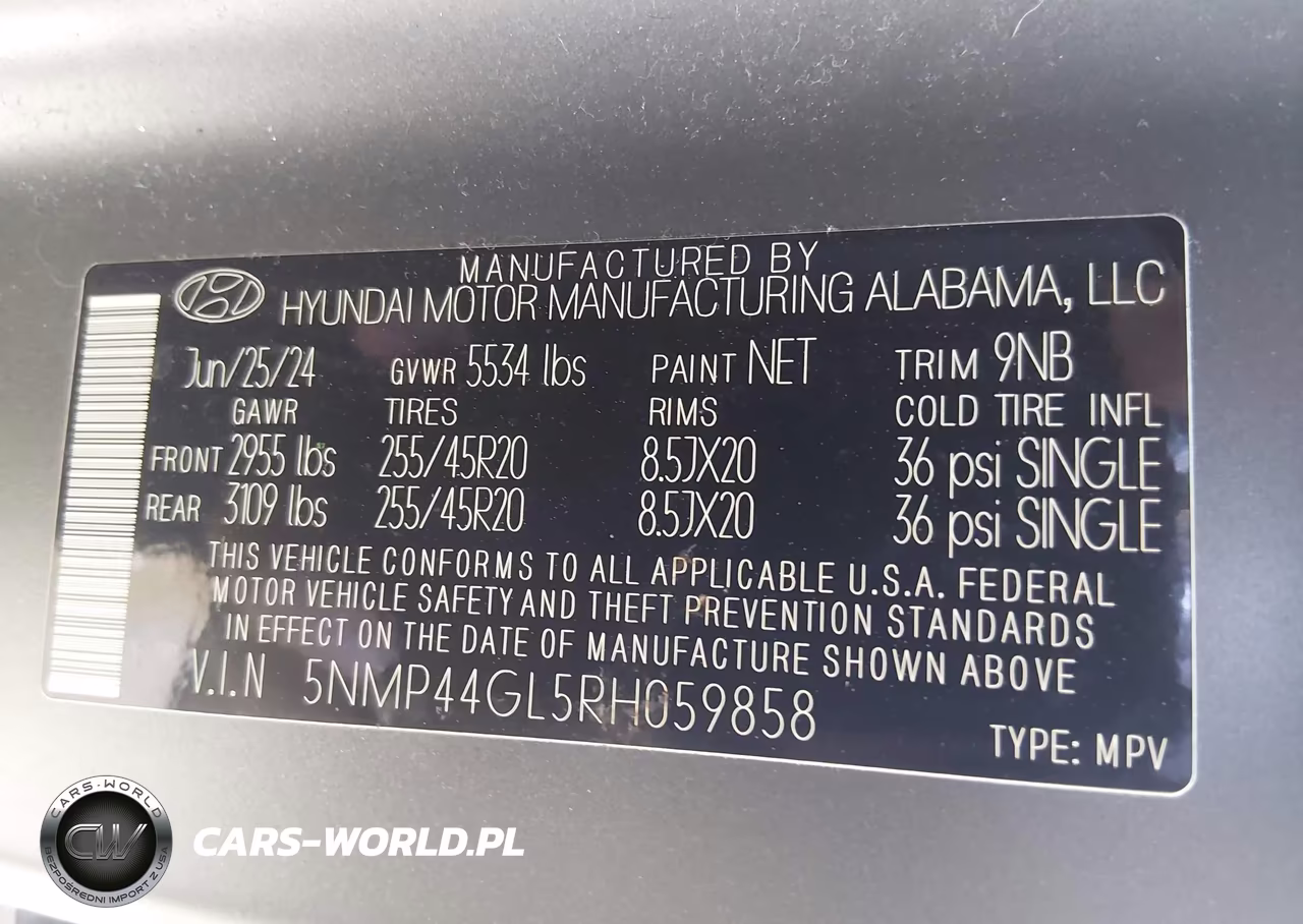 2024 Hyundai Santa Fe Limited VIN:5NMP44GL5RH059858 - 9