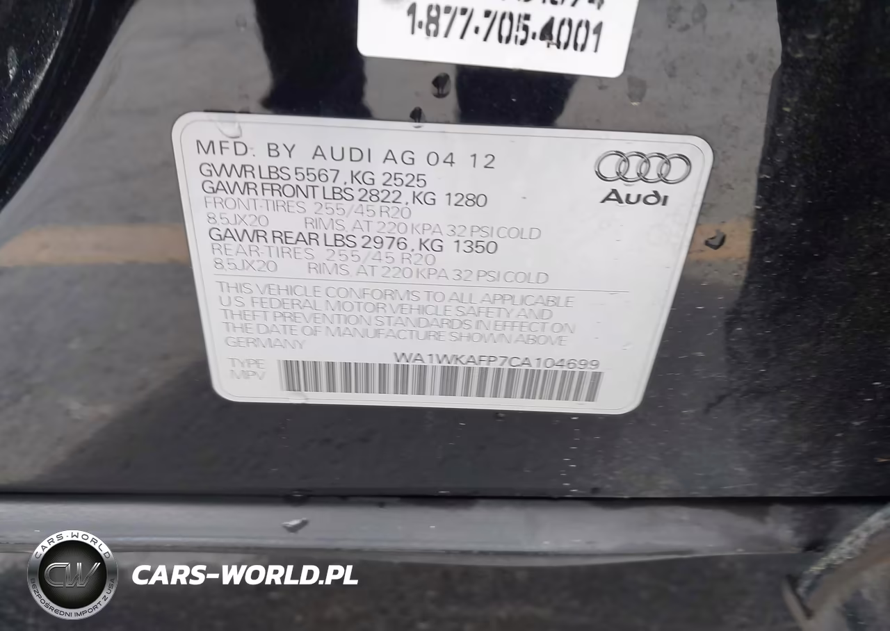 2012 Audi Q5 3.2 Premium VIN:WA1WKAFP7CA104699 - 9