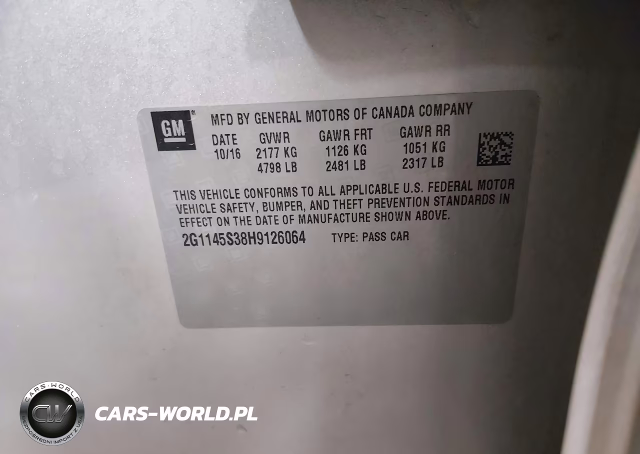 2017 Chevrolet Impala 2Lz VIN:2G1145S38H9126064 - 9