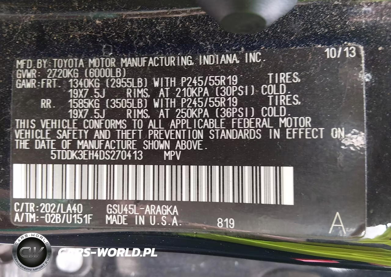2013 Toyota Highlander Limited V6 VIN:5TDDK3EH4DS270413 - 9