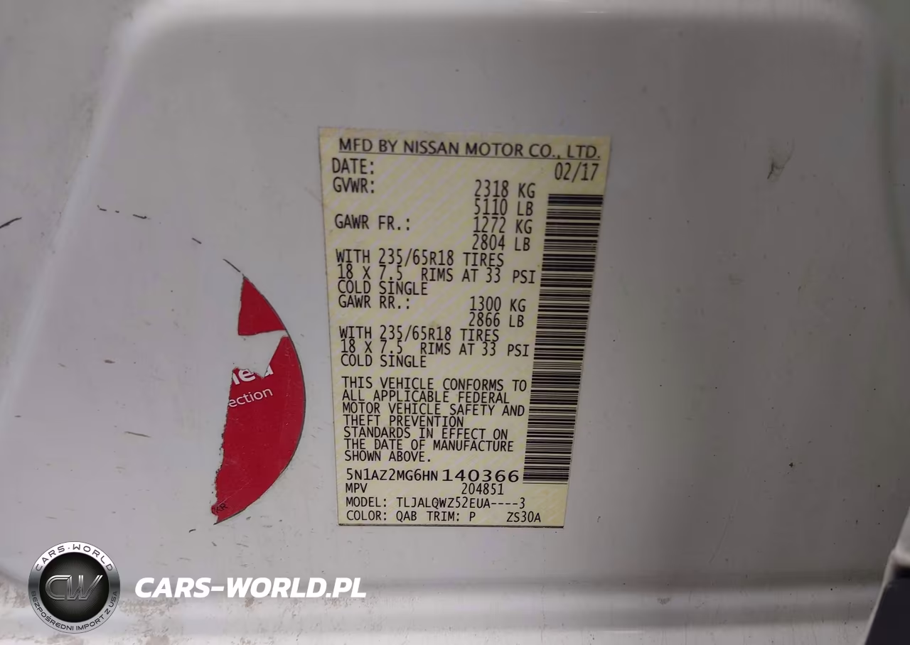 2017 Nissan Murano Sv VIN:5N1AZ2MG6HN140366 - 9