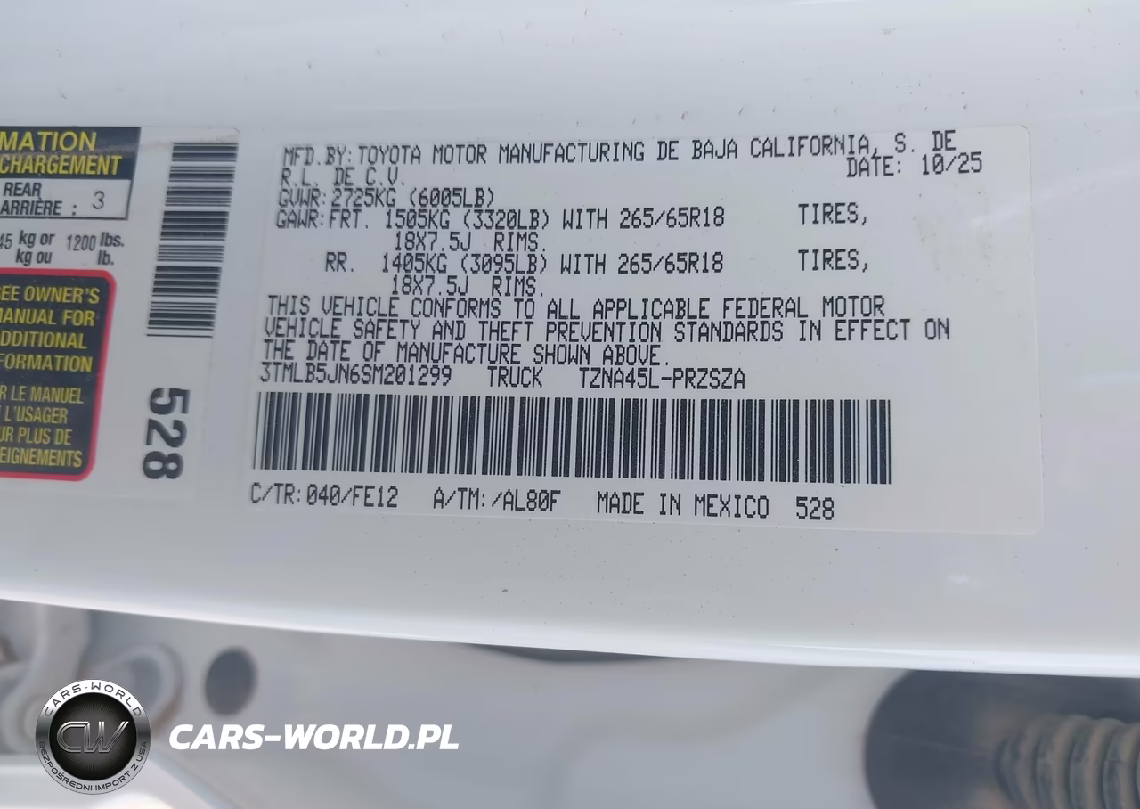 2025 Toyota Tacoma Trd Sport VIN:3TMLB5JN6SM201299 - 9