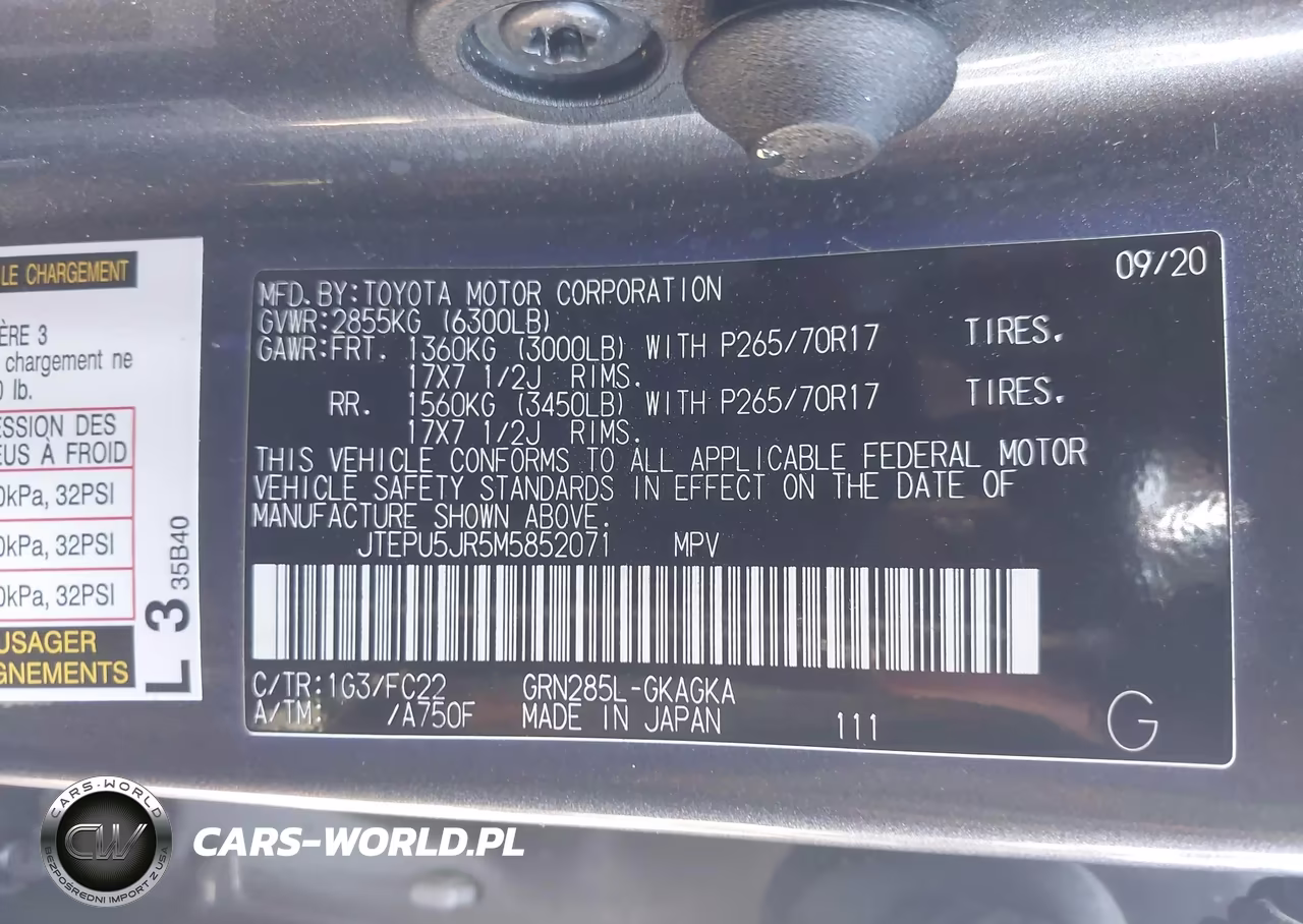 2021 Toyota 4Runner Trd Off Road VIN:JTEPU5JR5M5852071 - 9