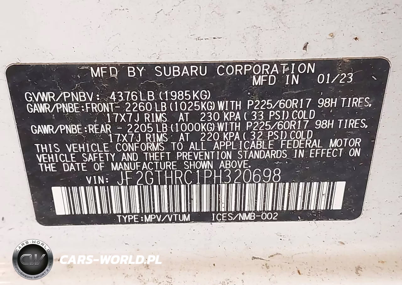 2023 Subaru Crosstrek Sport VIN:JF2GTHRC1PH320698 - 9