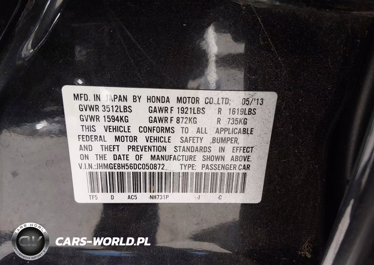 2013 Honda Fit Sport VIN:JHMGE8H56DC050872 - 9