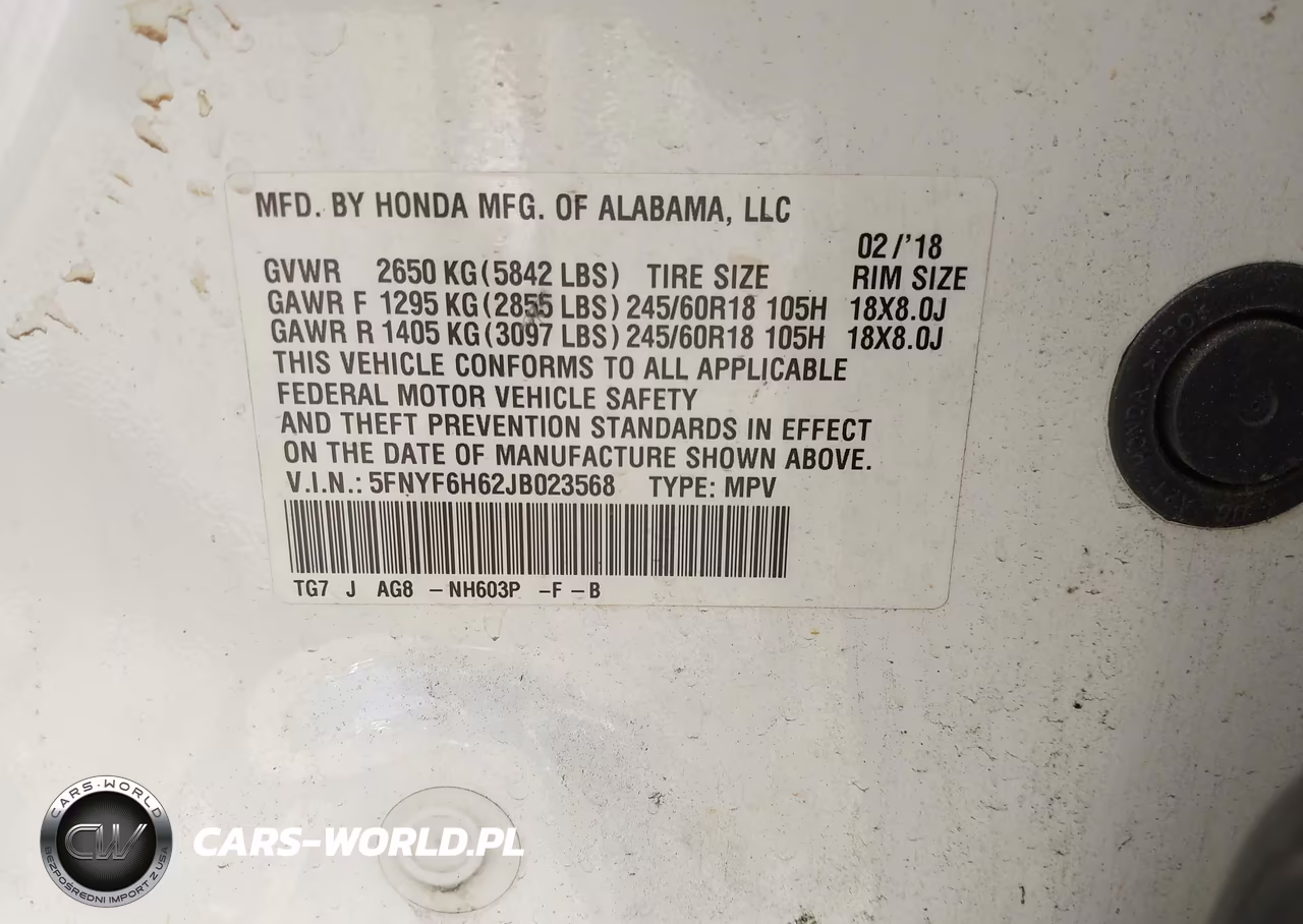 2018 Honda Pilot Ex-L VIN:5FNYF6H62JB023568 - 9