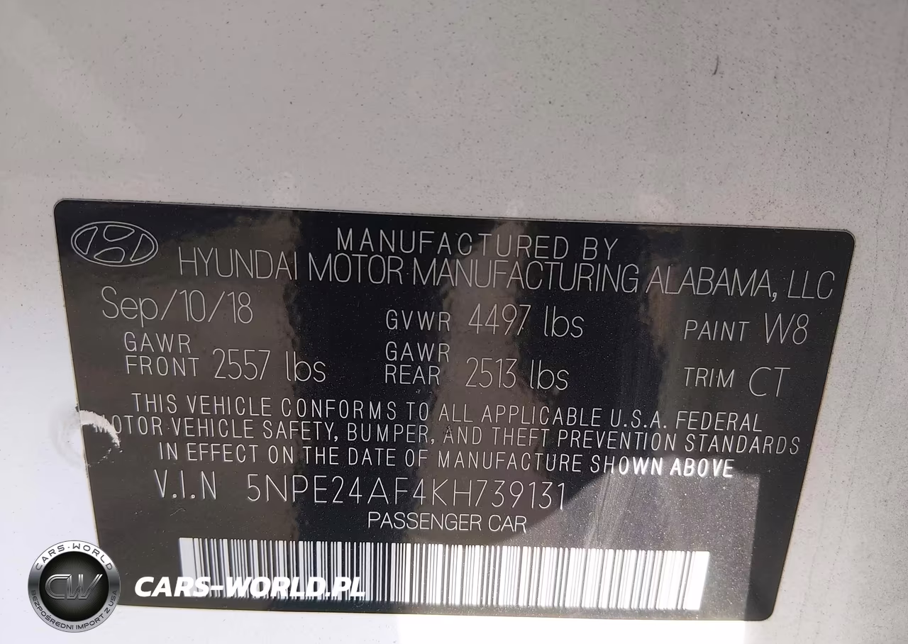 2019 Hyundai Sonata Se VIN:5NPE24AF4KH739131 - 9