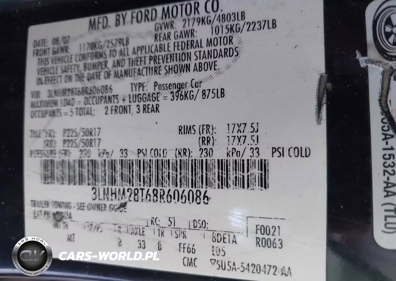 2008 Lincoln Mkz VIN:3LNHM28T68R606086 - 9