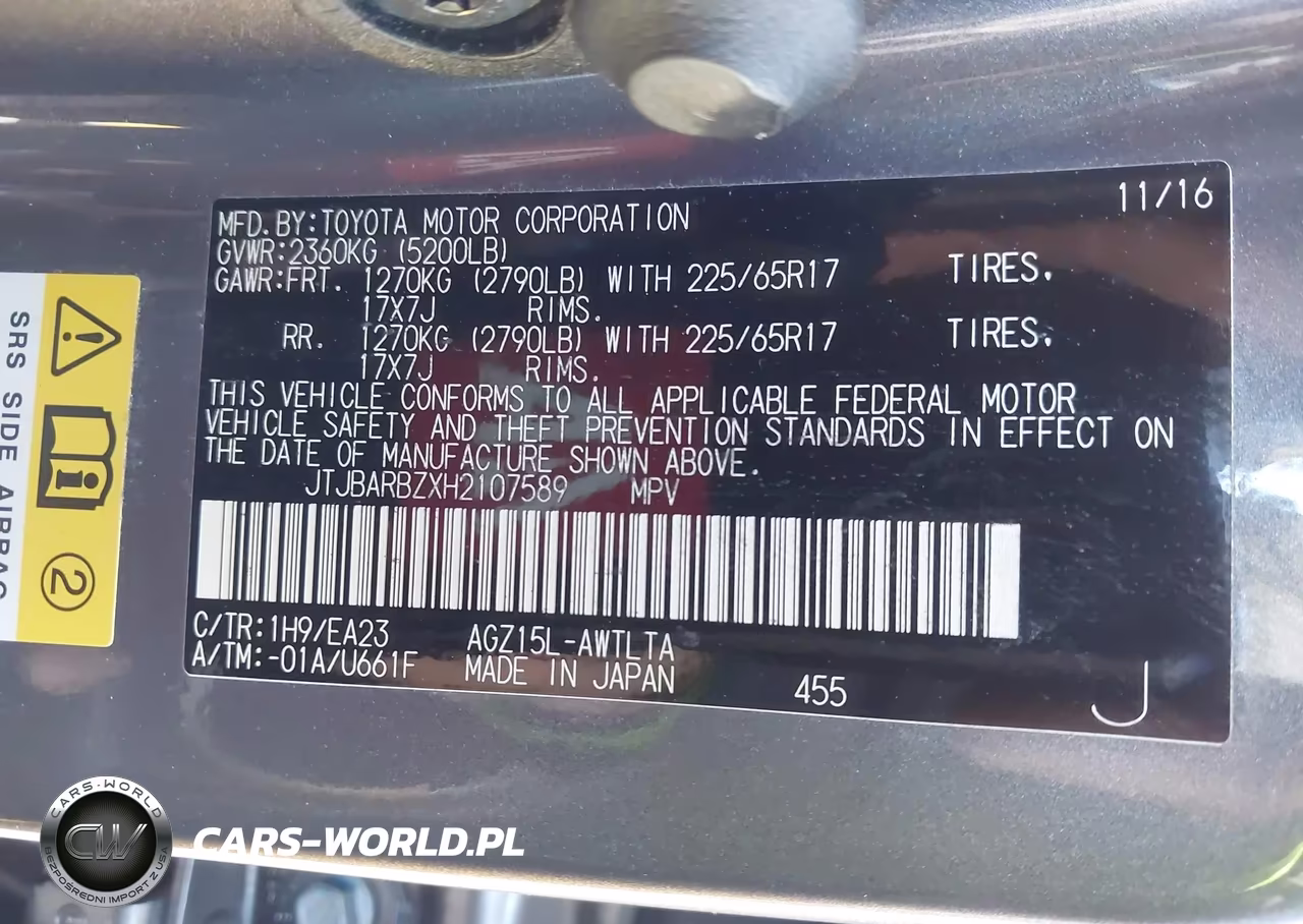 2017 Lexus Nx 200T VIN:JTJBARBZXH2107589 - 9