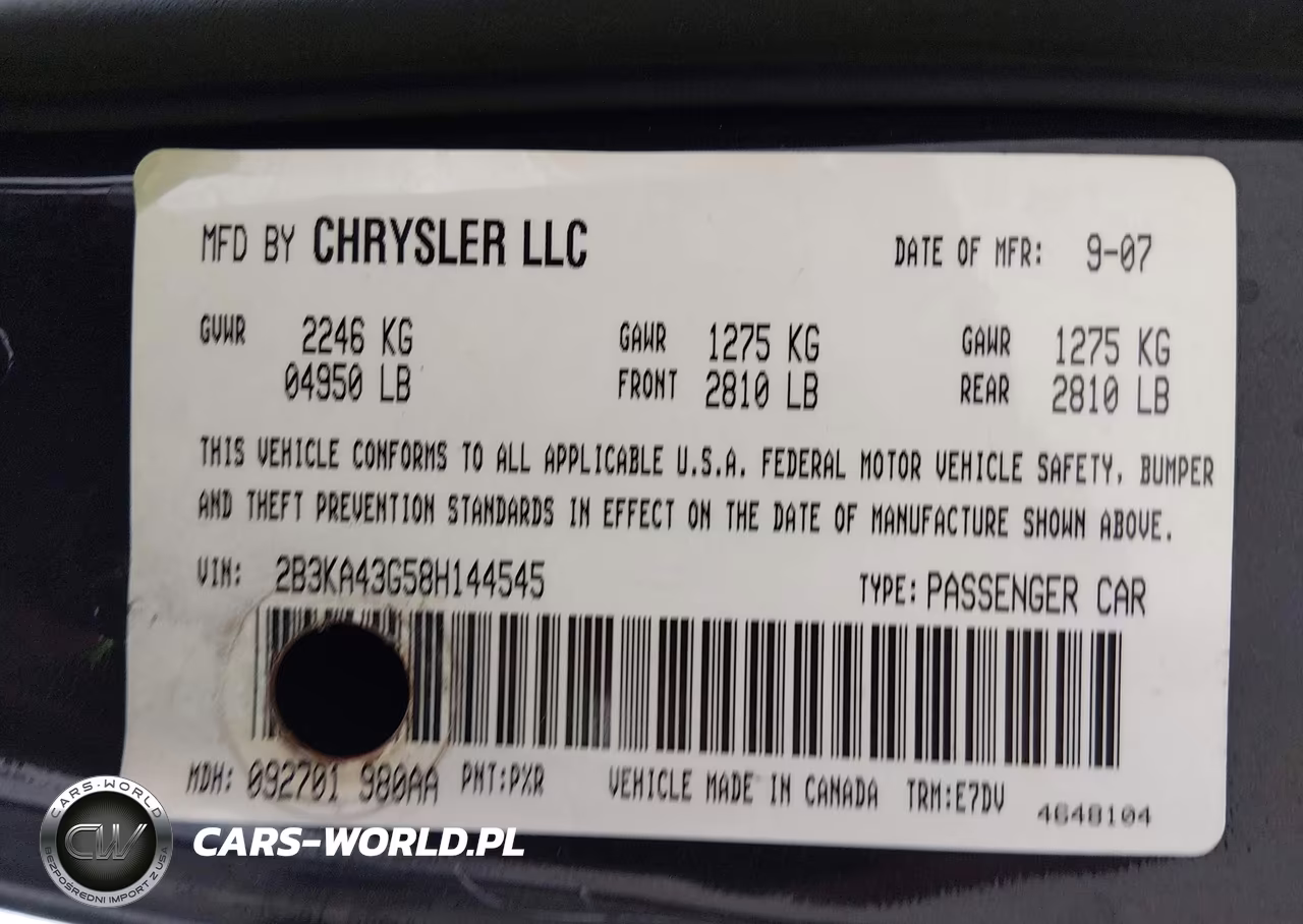 2008 Dodge Charger VIN:2B3KA43G58H144545 - 9