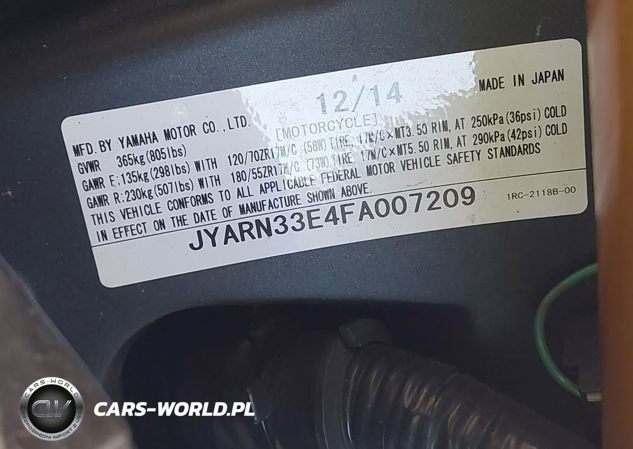 2015 Yamaha Fz09 VIN:JYARN33E4FA007209 - 10