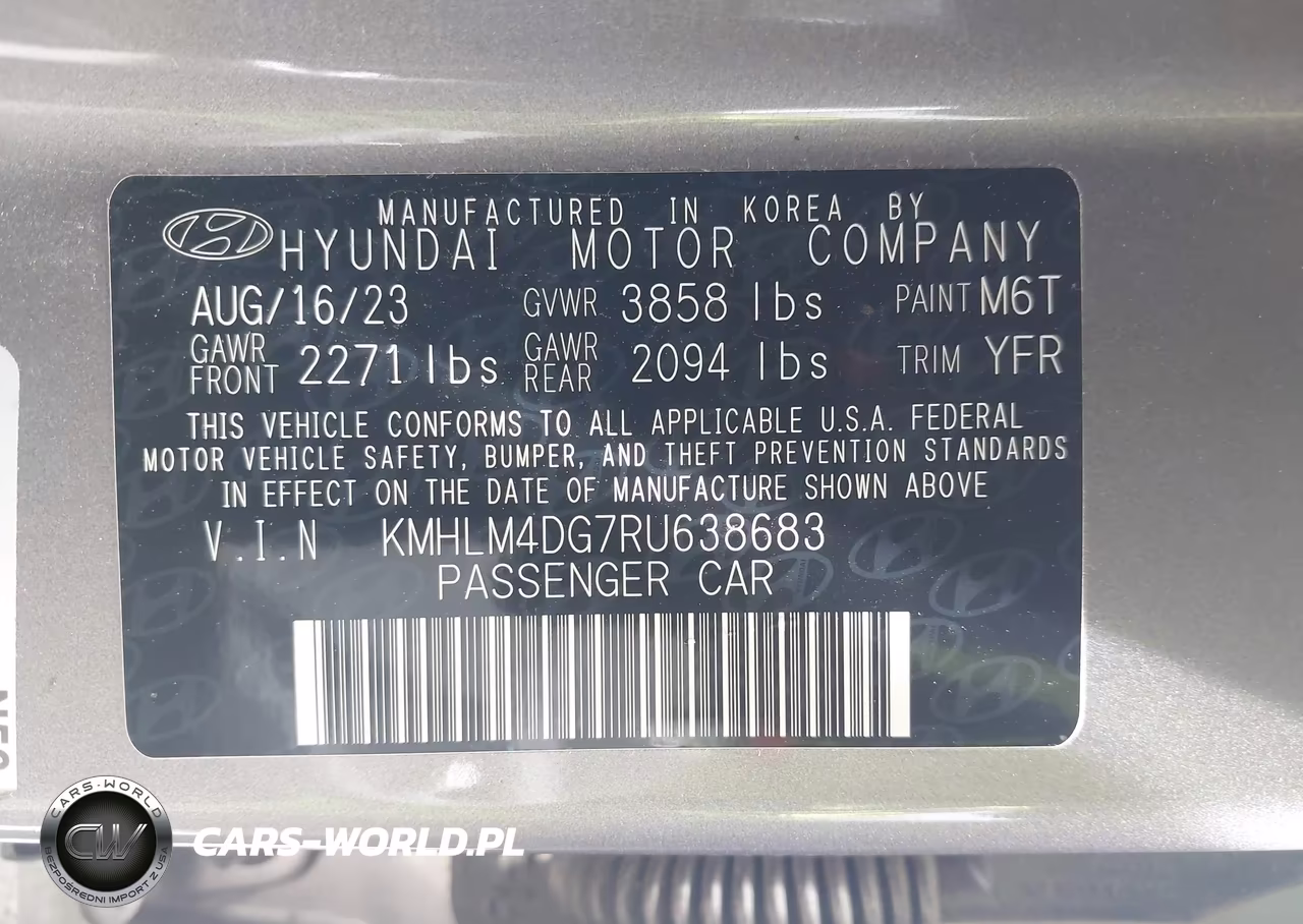2024 Hyundai Elantra Sel VIN:KMHLM4DG7RU638683 - 9