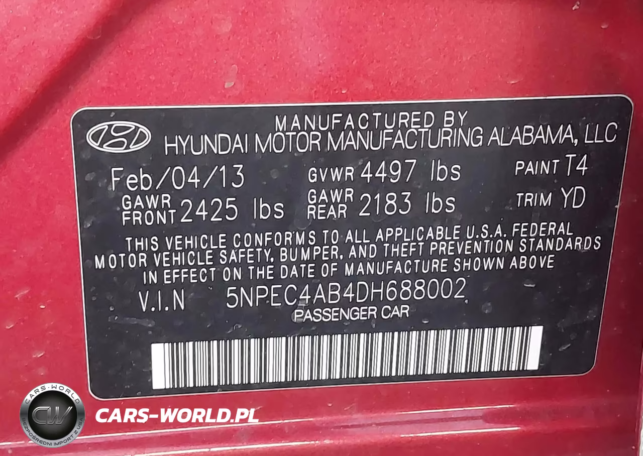 2013 Hyundai Sonata Limited 2.0T VIN:5NPEC4AB4DH688002 - 9