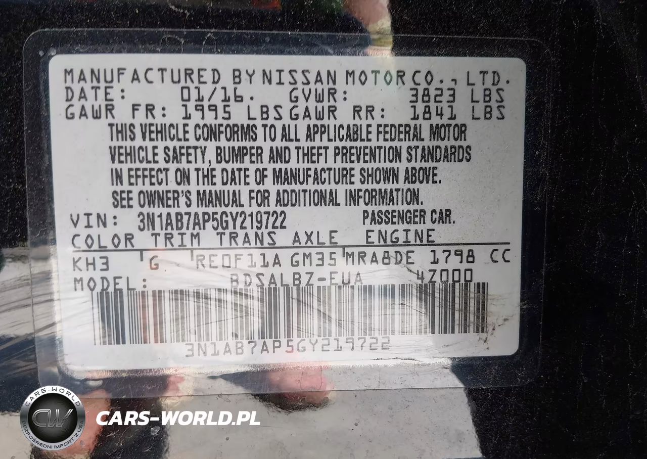 2016 Nissan Sentra S VIN:3N1AB7AP5GY219722 - 9