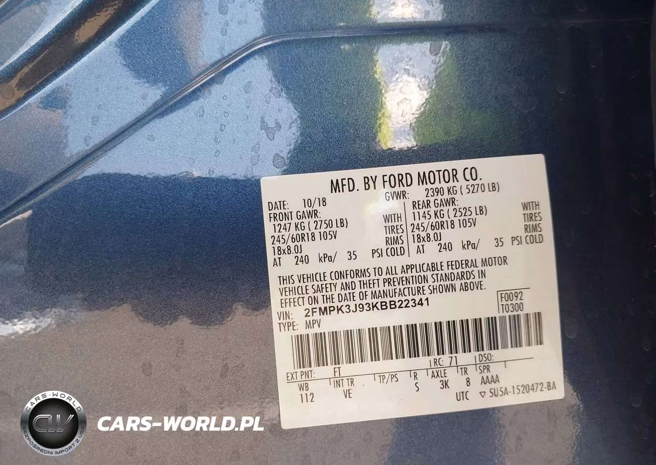 2019 Ford Edge Sel VIN:2FMPK3J93KBB22341 - 9