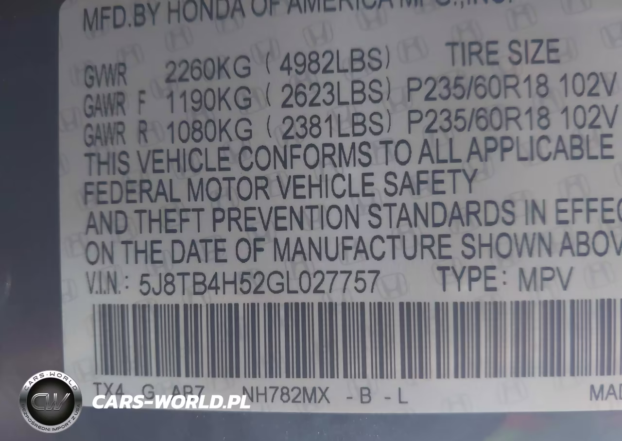 2016 Acura Rdx Technology Acurawatch Plus Packages-Technology Package VIN:5J8TB4H52GL027757 - 9