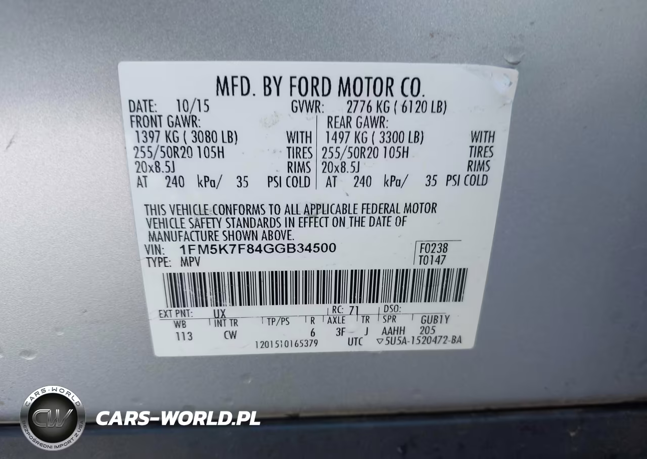 2016 Ford Explorer Limited VIN:1FM5K7F84GGB34500 - 9