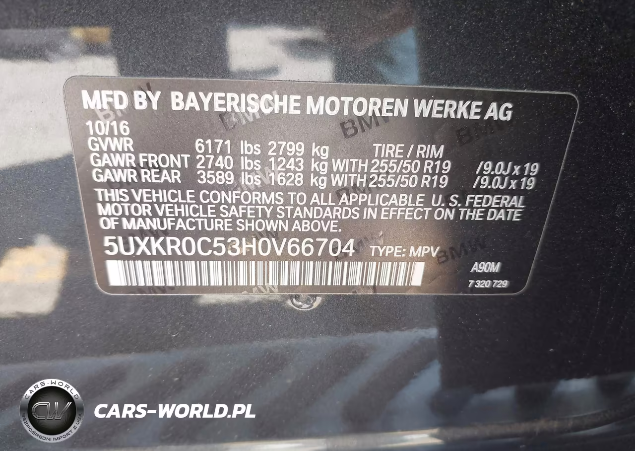 2017 BMW X5 xDrive35I VIN:5UXKR0C53H0V66704 - 9