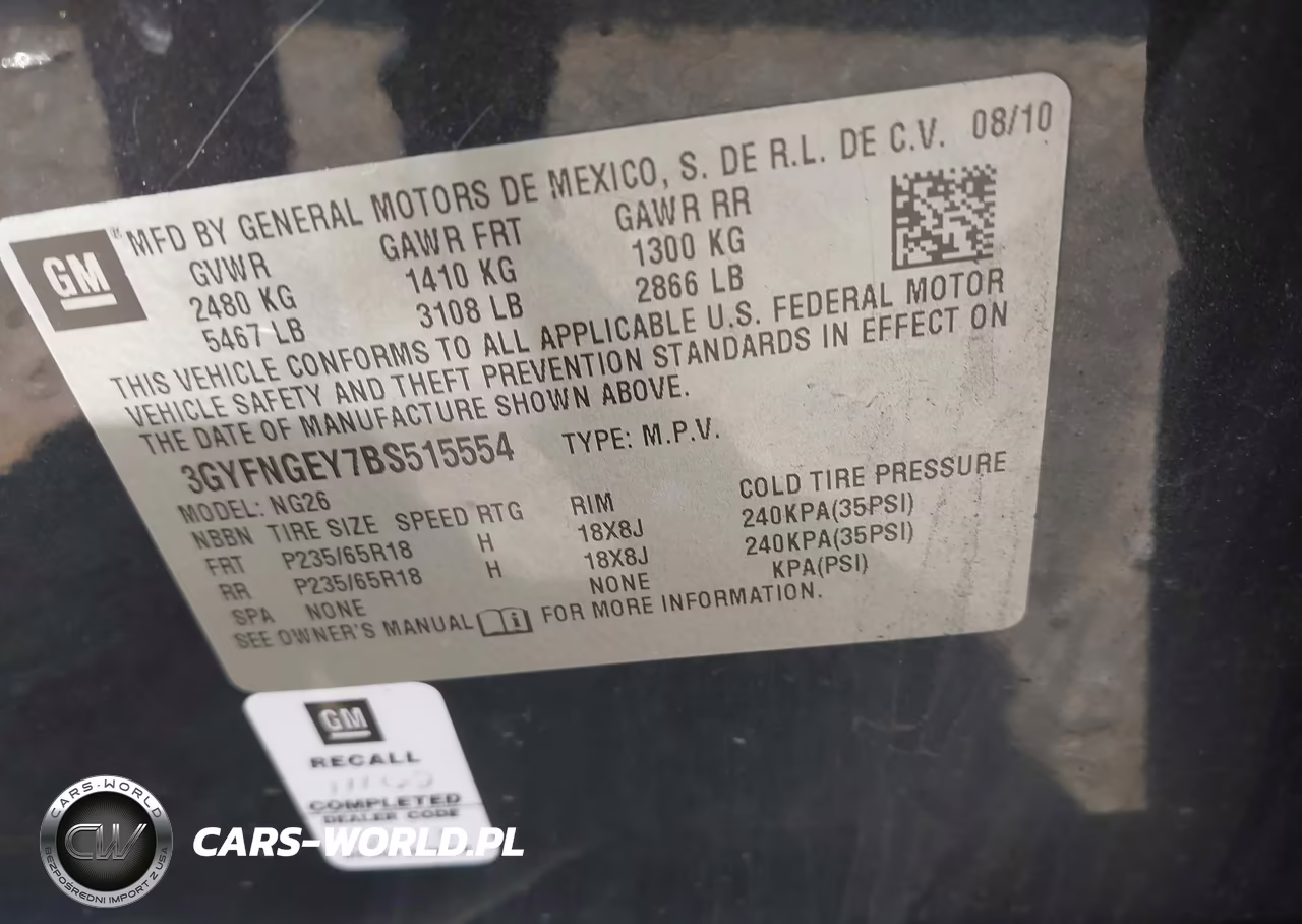 2011 Cadillac Srx Standard VIN:3GYFNGEY7BS515554 - 9