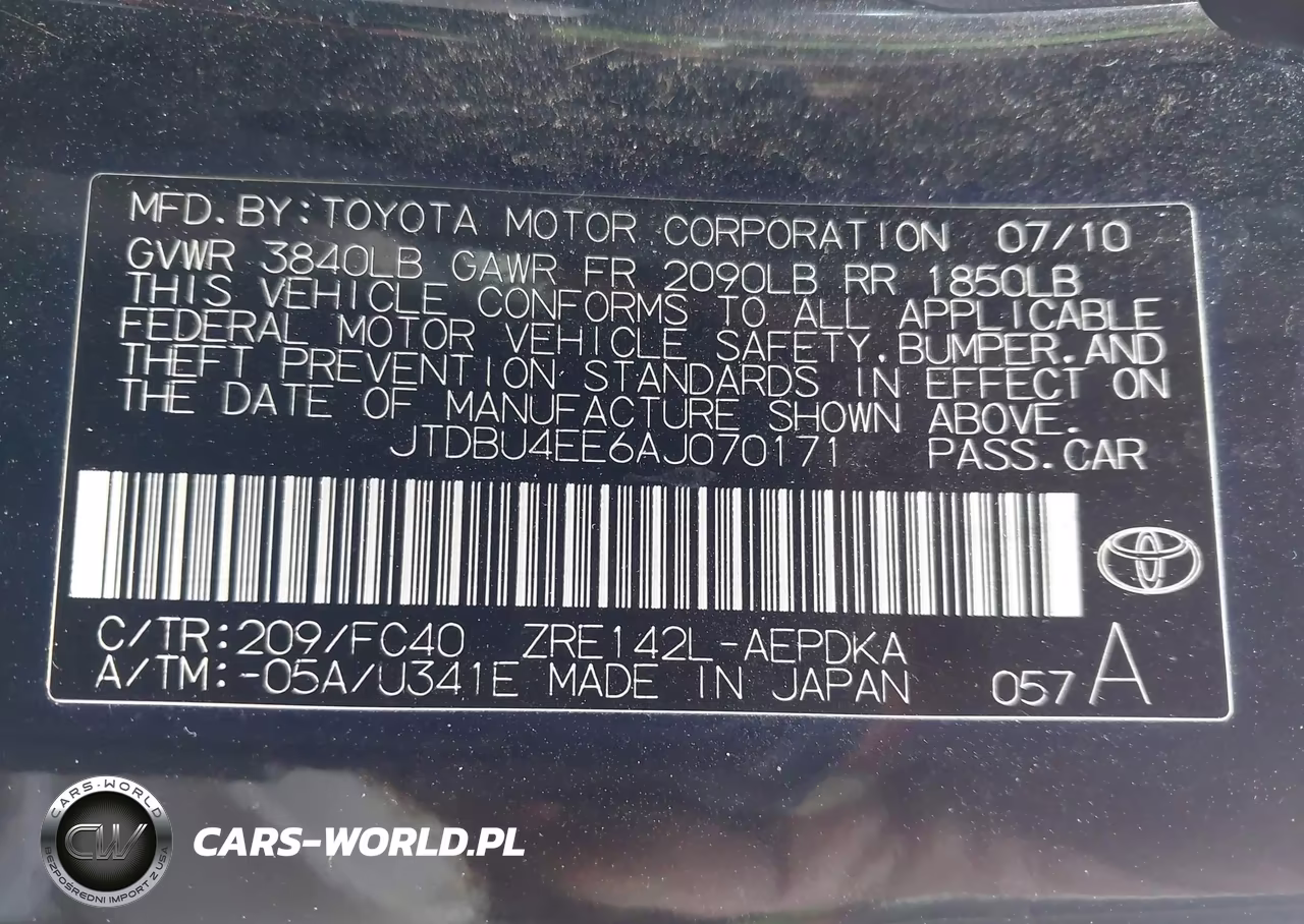 2010 Toyota Corolla Le VIN:JTDBU4EE6AJ070171 - 9